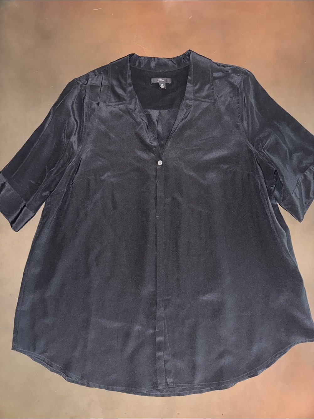 J. Crew Black Silk Top